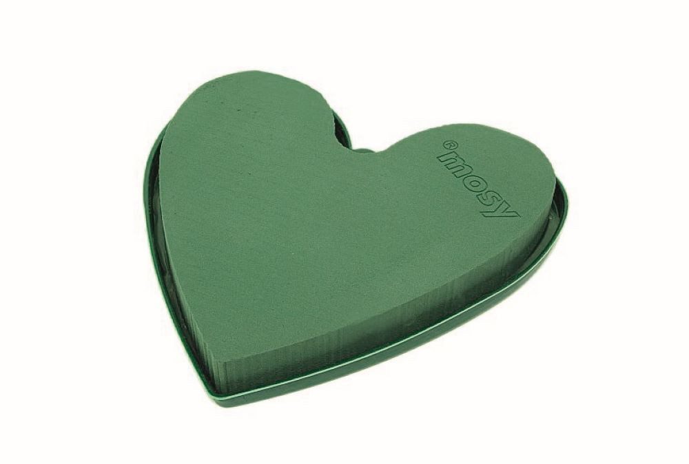 Bastelmoos Blumen-Steckmasse Herz 32 cm, m. Wasserspeicher, Steckschaum, Gestecke