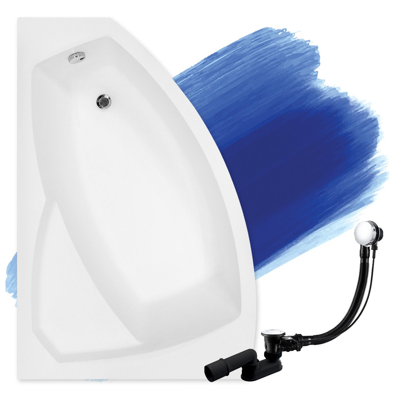 KOLMAN Badewanne Eckbadewanne Rima 130x85, (Links/Rechts), günstig online kaufen