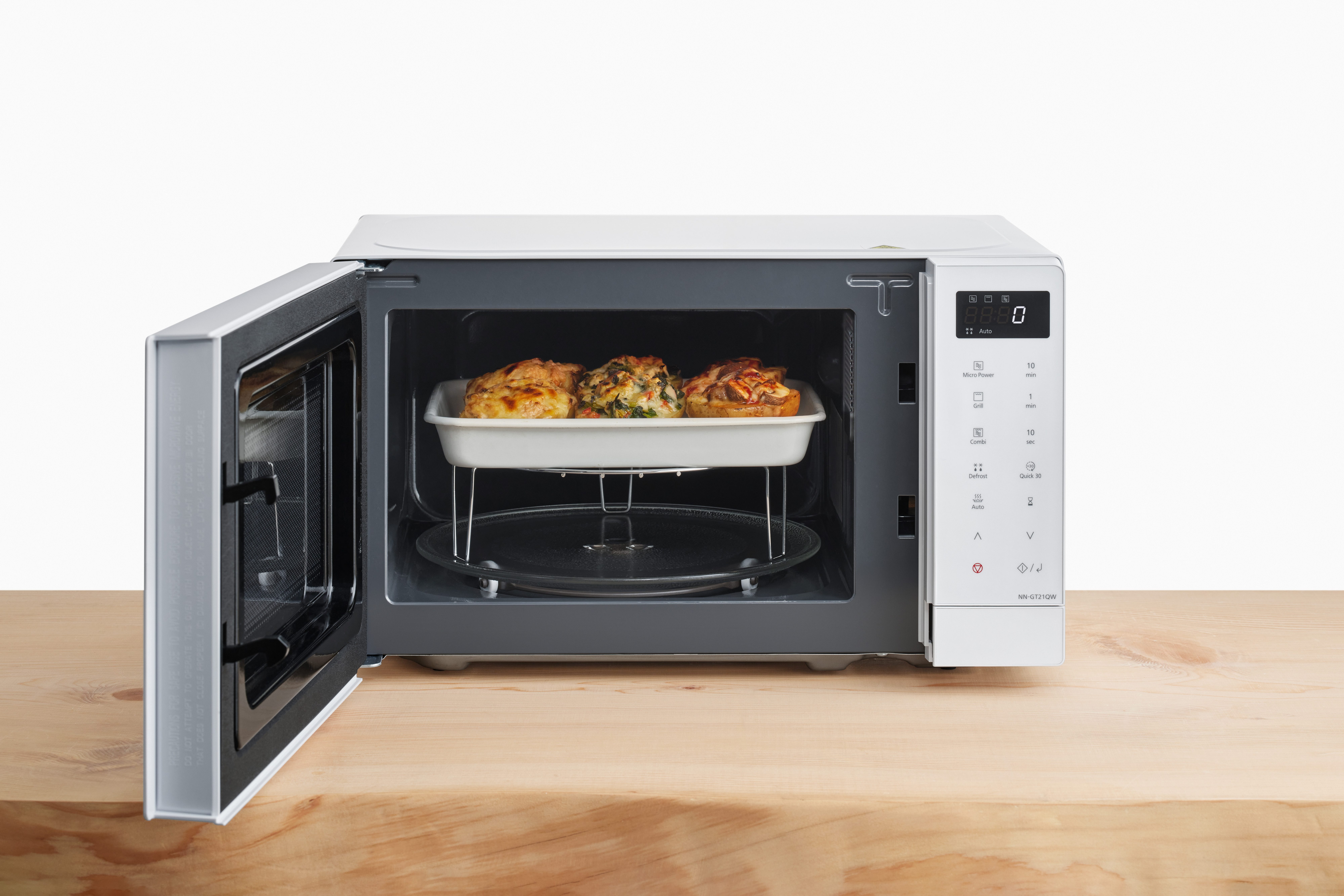 Panasonic Mikrowelle NN-GT21QWEPG Mikrowelle mit Grillfunktion, Grill, Mikrowelle, 20 l