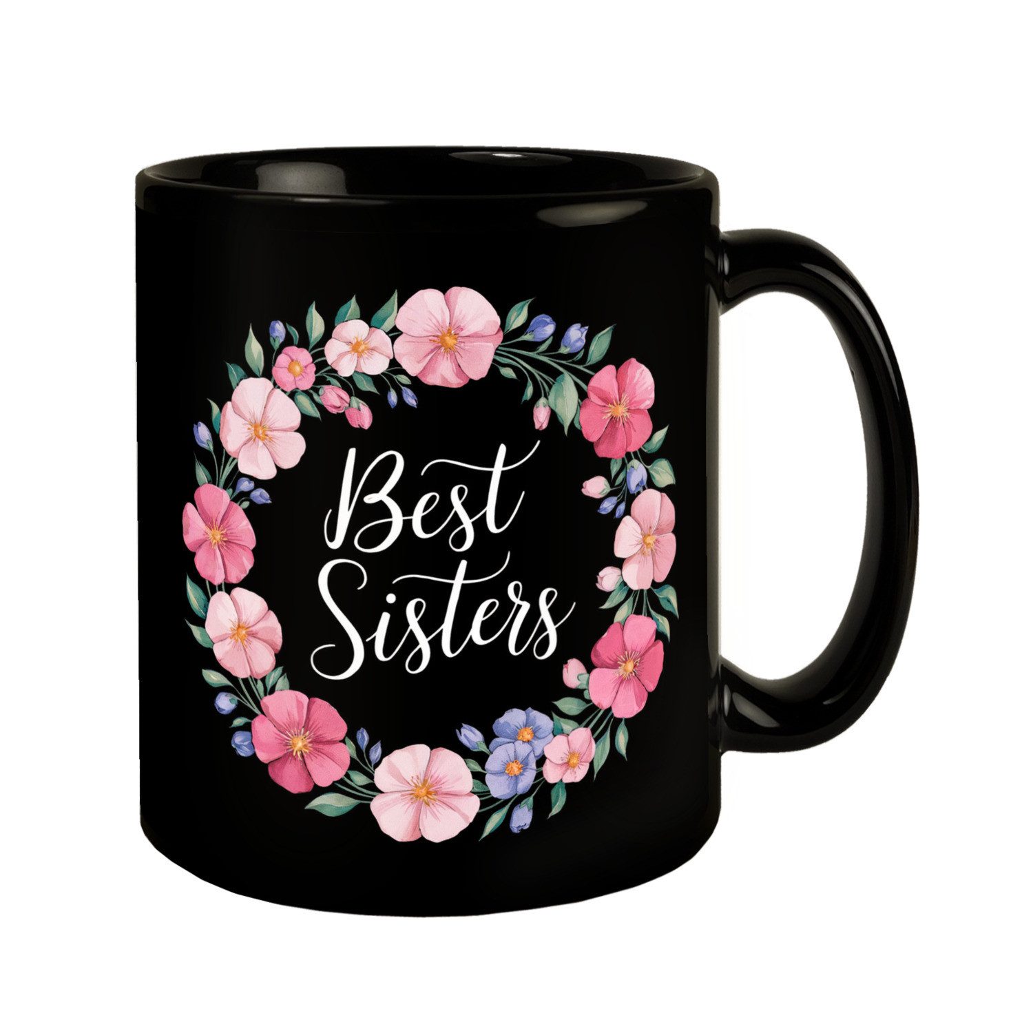 speecheese Tasse Best Sisters bunter Blumenkranz Tasse