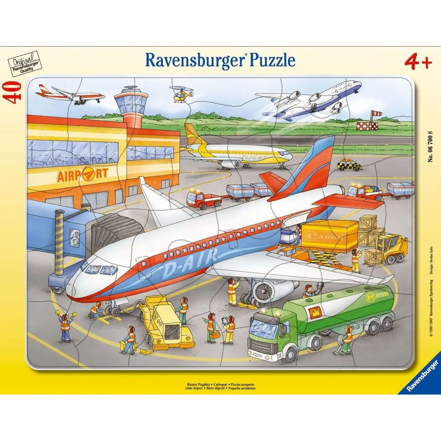 Ravensburger Puzzle Kinderpuzzle 40 Teile - Kleiner Flugplatz, 40 Puzzleteile