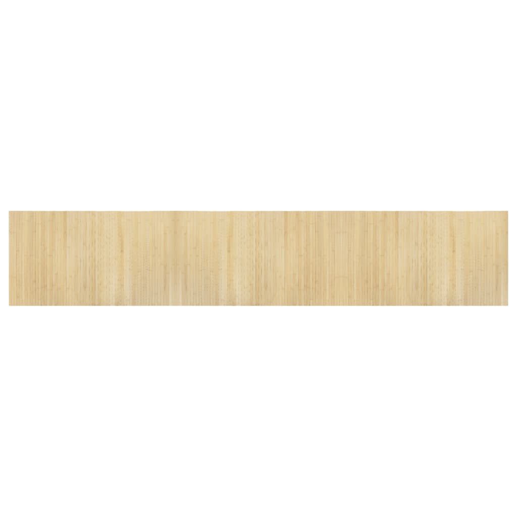 Teppich Teppich Rechteckig Hell Natur 60x300 cm Bambus