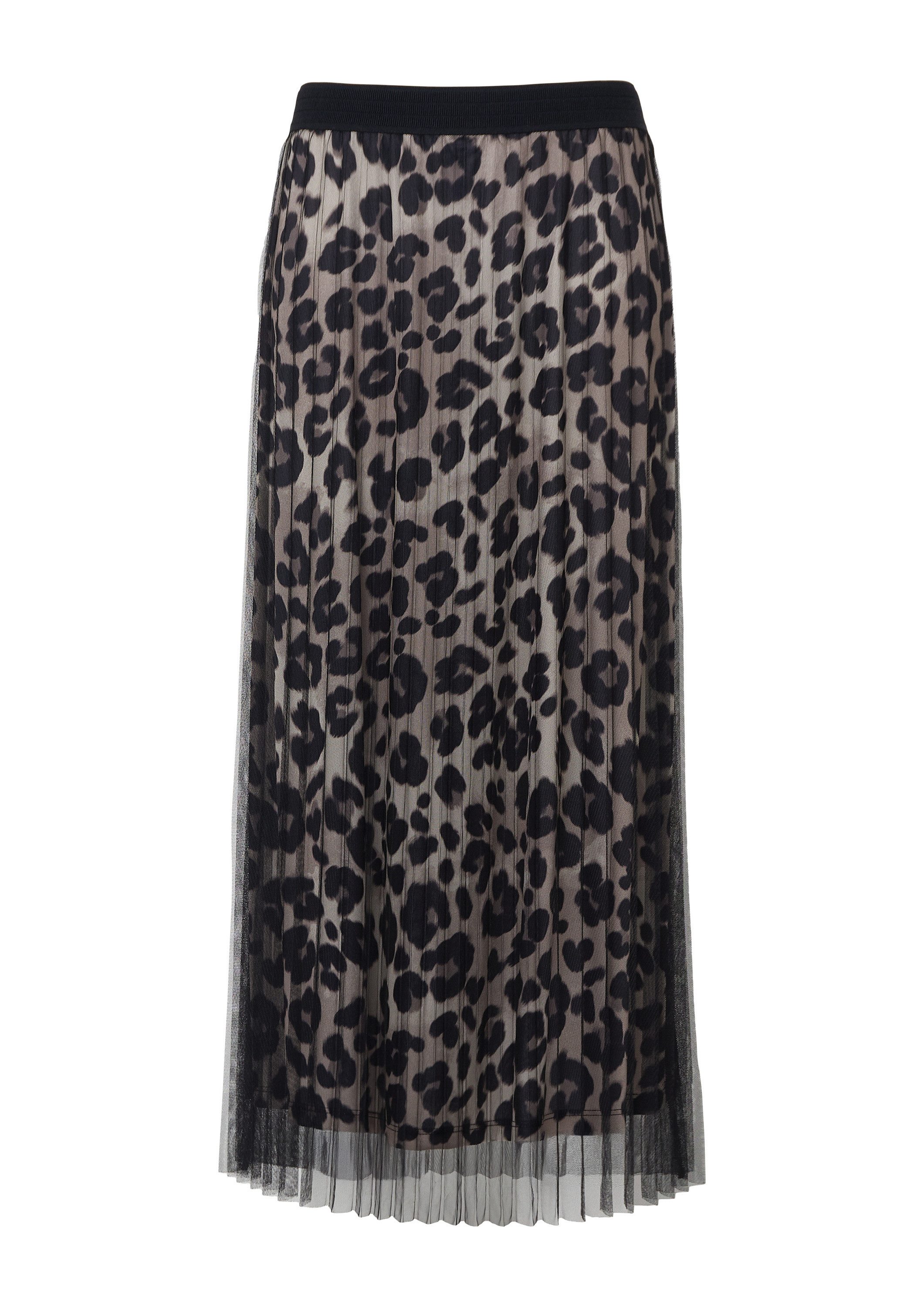 s.Oliver Midirock Rock Mesh-Rock mit Leo-Muster