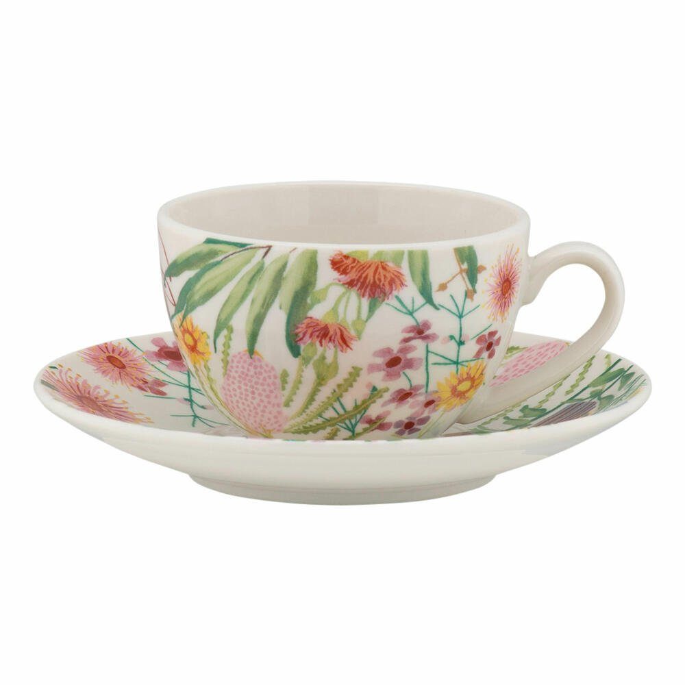 Maxwell & Williams Espressotasse NATIVE BLOOMS mit Untertasse 100 ml, Porzellan