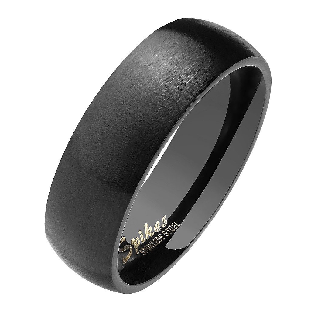 Taffstyle Fingerring Herren Damen Ring Edelstahl Schwarz Matt Größe 55 (17.5) Breit 6mm (Partnerring Ehering Trauring Hochzeitsring), Partnerring Herrenring Damenring Freundschaftsring Paarring