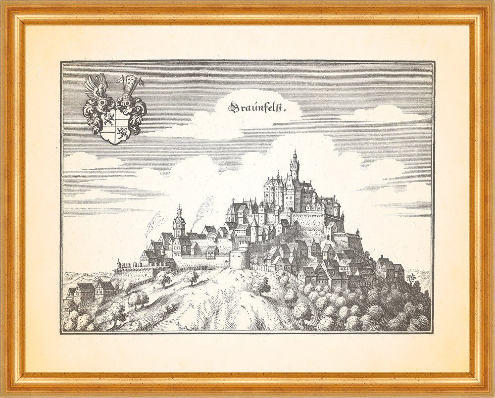 Kunstdruck Braunfelß Braunfels Luftkurort Schloss Braunfels Waldmuseum Merian 000