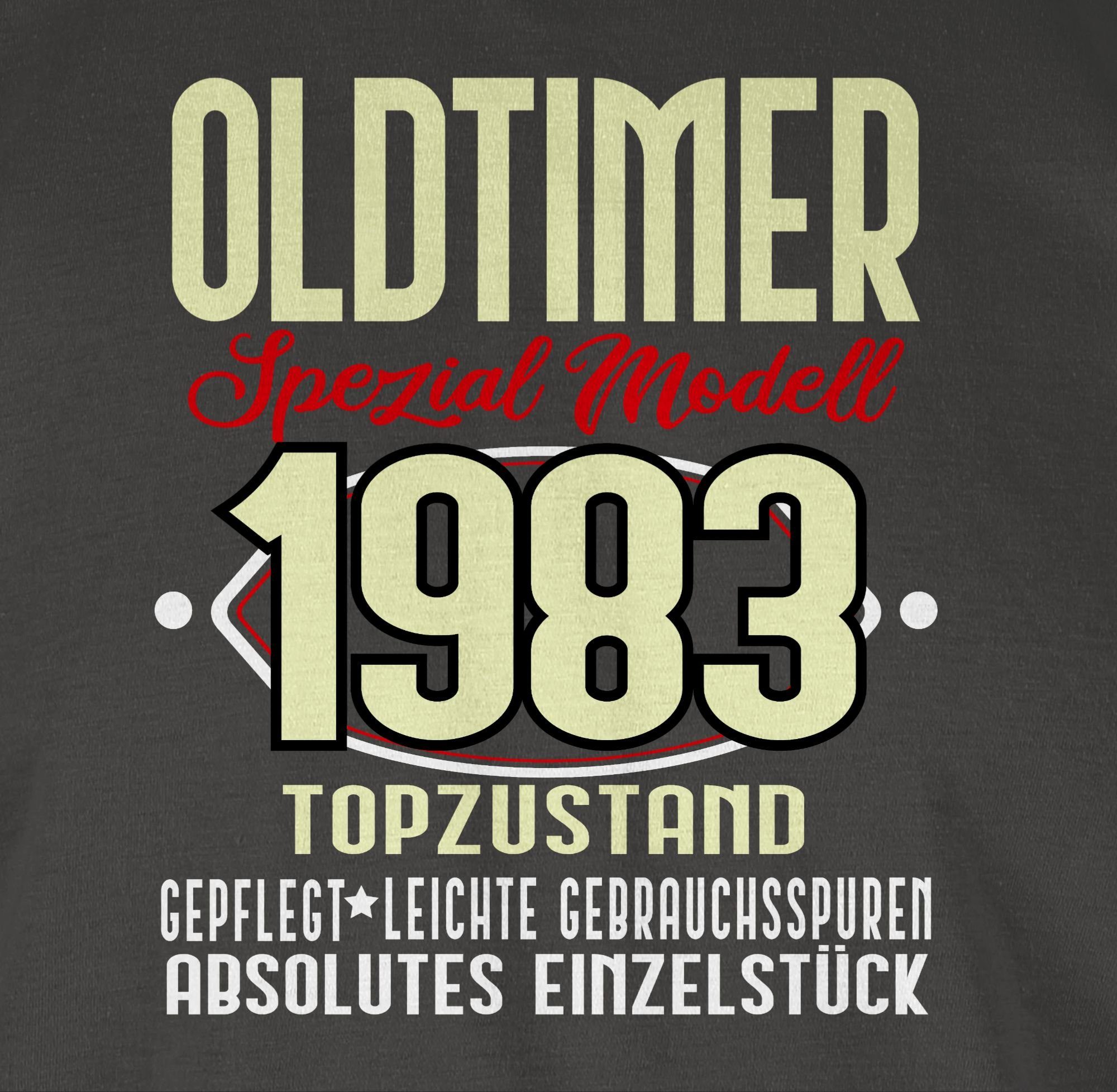 T-Shirt Spezial Modell 1983 3 40. Vierzigster Geburtstag Dunkelgrau Shirtracer Oldtimer