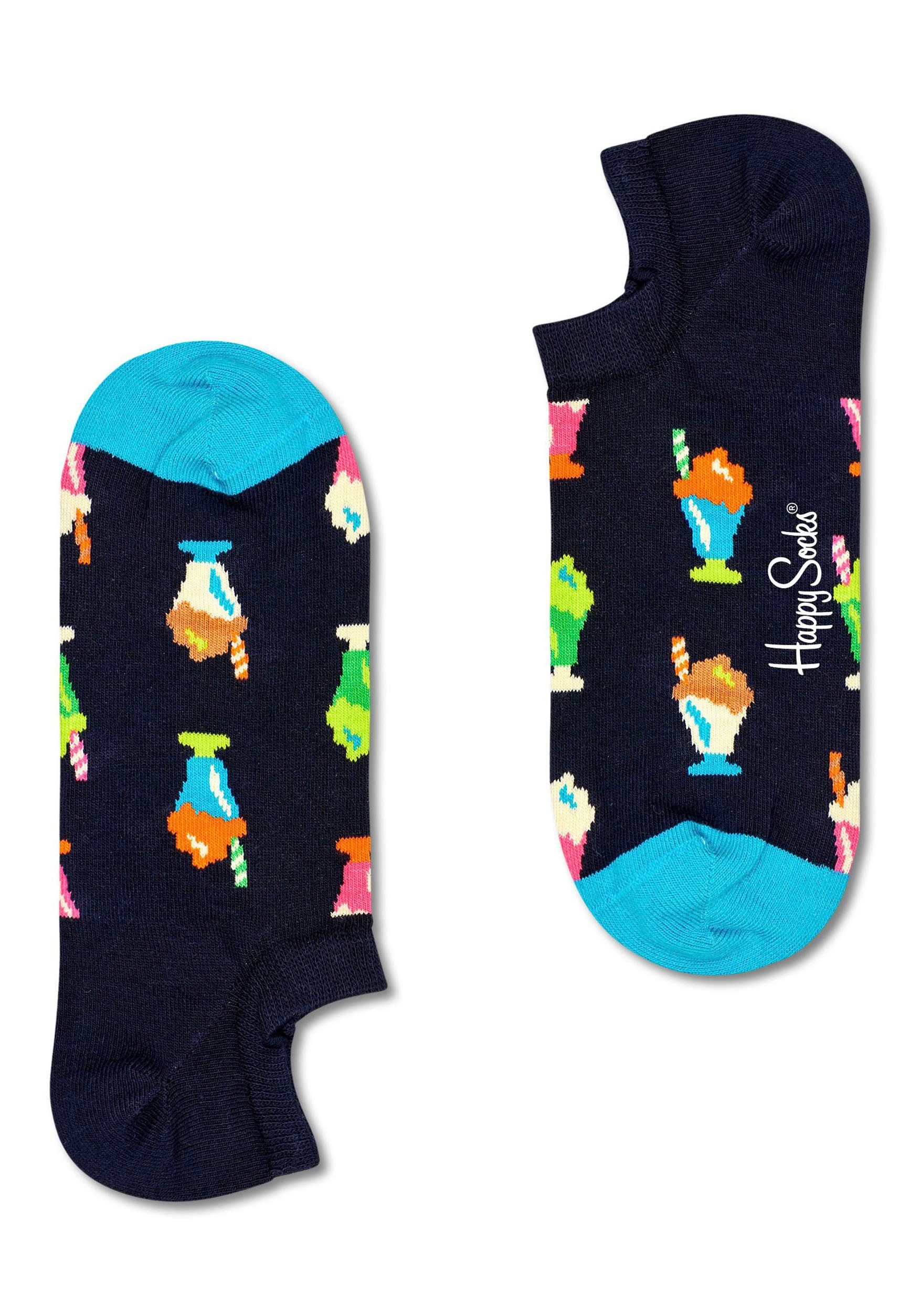 Wäsche/Bademode Socken Happy Socks Sneakersocken (2-Paar) mit Ananas- und Milchshakemotiven
