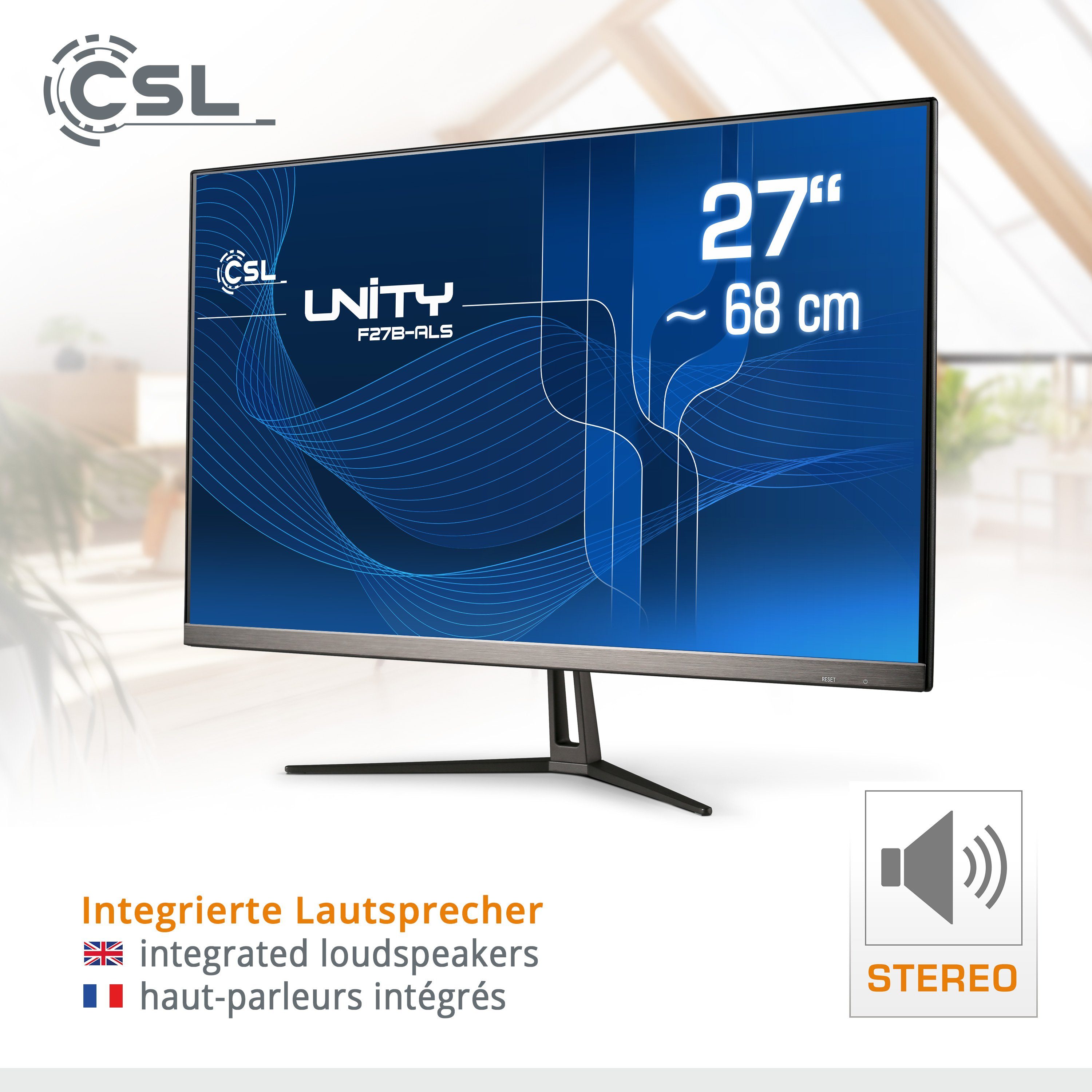 CSL Unity F27-ALS N200 Windows 11 All-in-One PC (27 Zoll, Intel N200, Intel UHD Graphics, 1× HDMI 2.0, 8 GB RAM, 256 GB SSD, passiver CPU-Kühler)