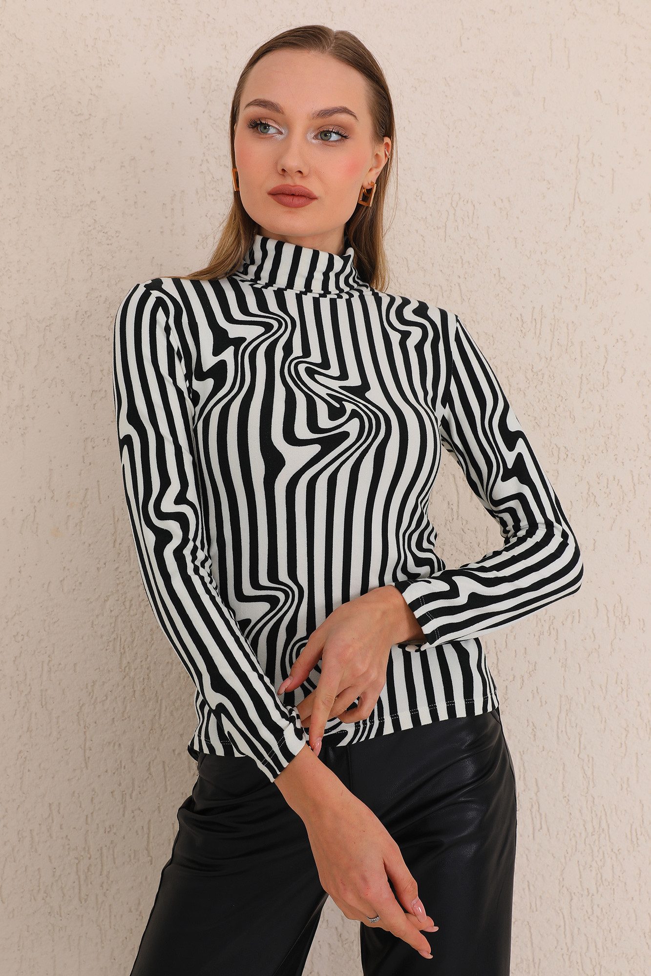 Bongual Rollkragenshirt Langarm gesteift Vintage Look günstig online kaufen
