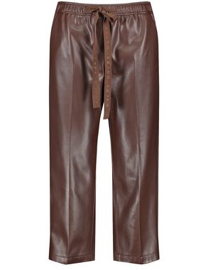 Samoon Stoffhose Culotte in Leder-Optik Lotta