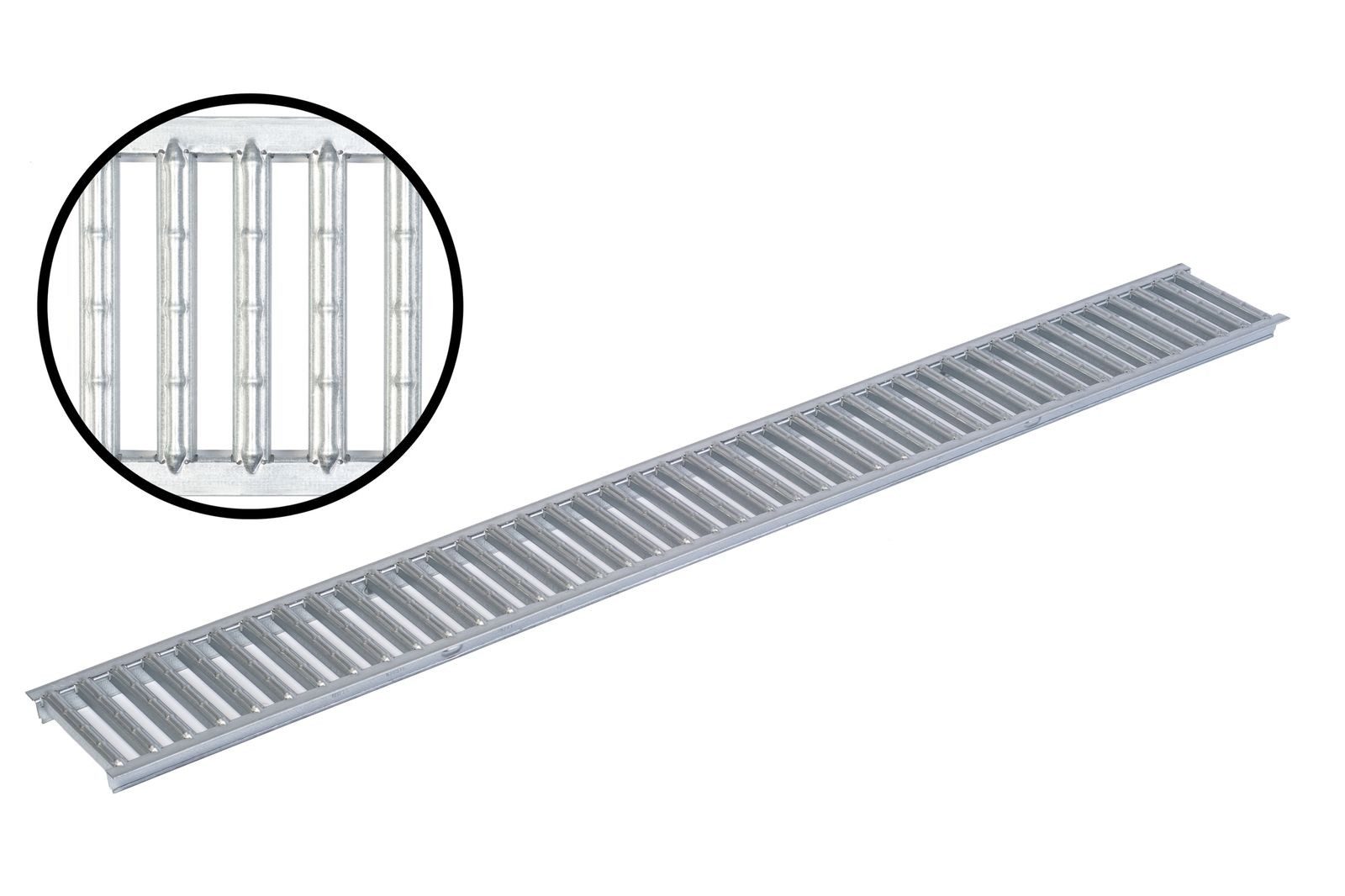 ACO Severin Ahlmann GmbH & Co. KG Entwässerungsrinne Stegrost Stahl verzinkt Länge: 100 cm - Breite: 11,8 cm, 1-St.