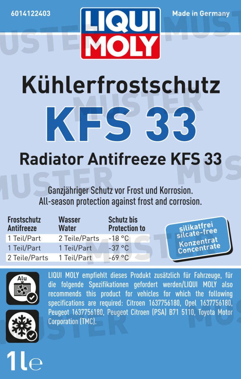 Liqui Moly Kühlerfrostschutz Liqui Moly Kühlerfrostschutz KFS 33 1 L
