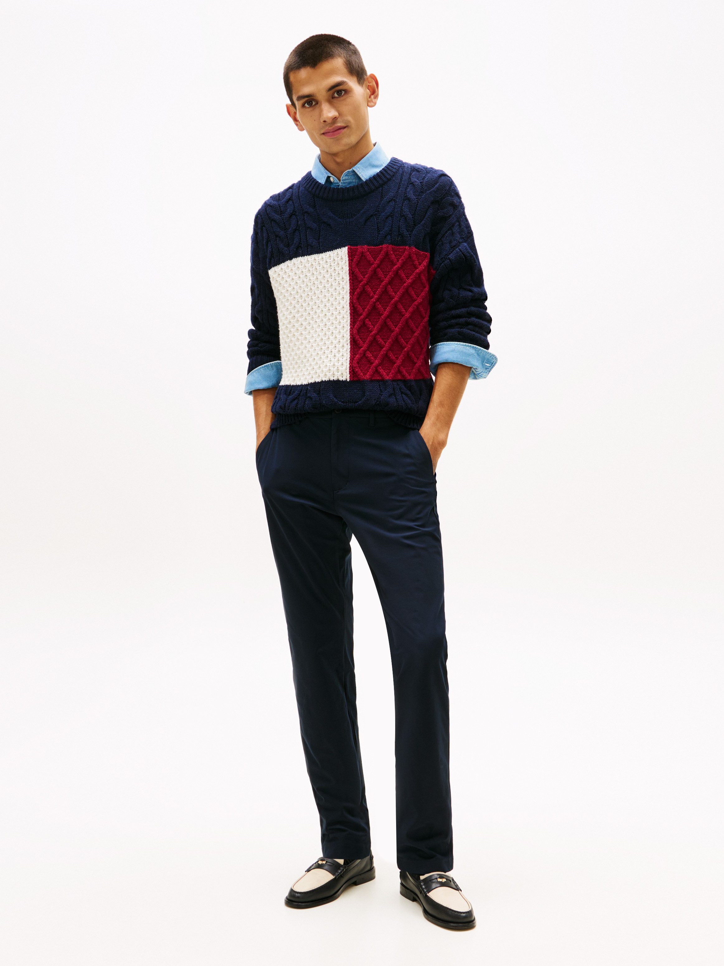 Tommy Hilfiger Chinohose DENTON feuchtigkeitsableitend, Straight Fit