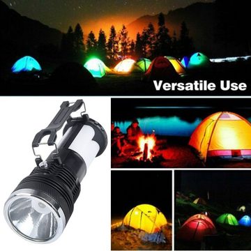 Rutaqian Gartenleuchte Camping Licht Solar Strahler Zeltlampe Superhelle Wandern Taschenlampe, LED fest integriert, Tageslichtweiß