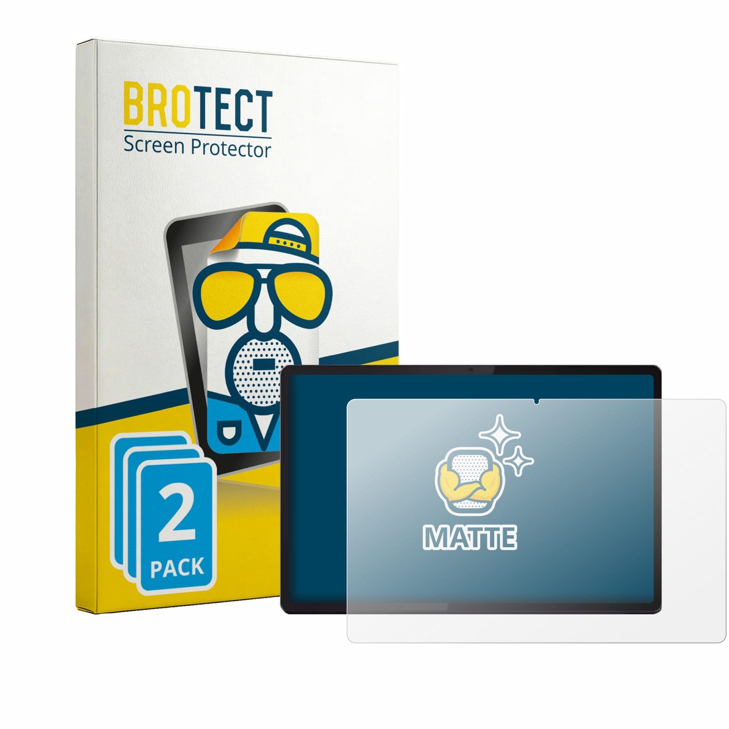 BROTECT Displayschutzfolie Schutzfolie für Lenovo Idea Tab Pro 12.7", 2 Stück, Displayschutz Schutz Folie Matt Entspiegelungsfolie