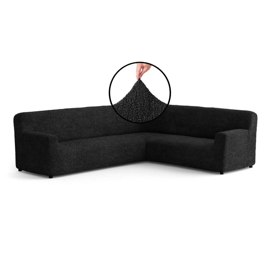 Ecksofahusse 1-teiliger elastischer Ecksofabezug, italienische Handarbeit, Paulato by GA.I.CO, blickdichter, widerstandsfähiger und langlebiger Mikrofaserstoff