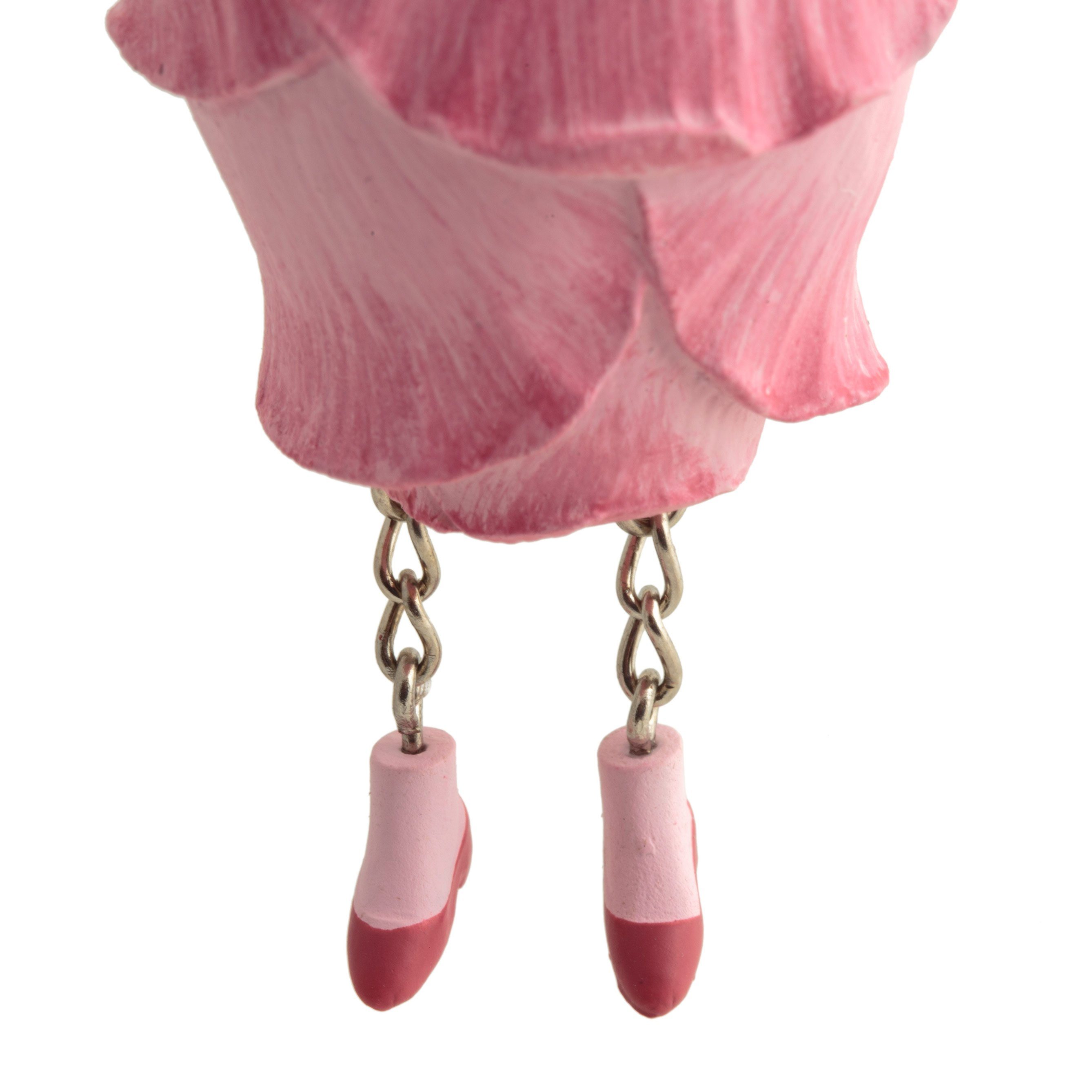 ROSEMARIE SCHULZ Heidelberg rosa handbemalt Deko-Objekt, Dekohänger Blumen Polyresin aus Blumenmädchen Rosenknospe Dekohänger zum Dekofigur Hängen