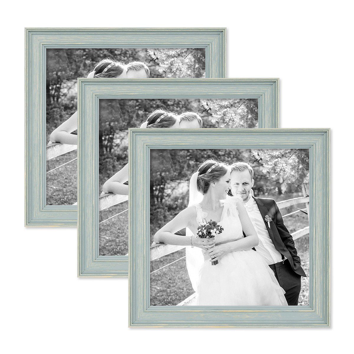PHOTOLINI Bilderrahmen 3er Set Massivholz-Rahmen im günstig online kaufen