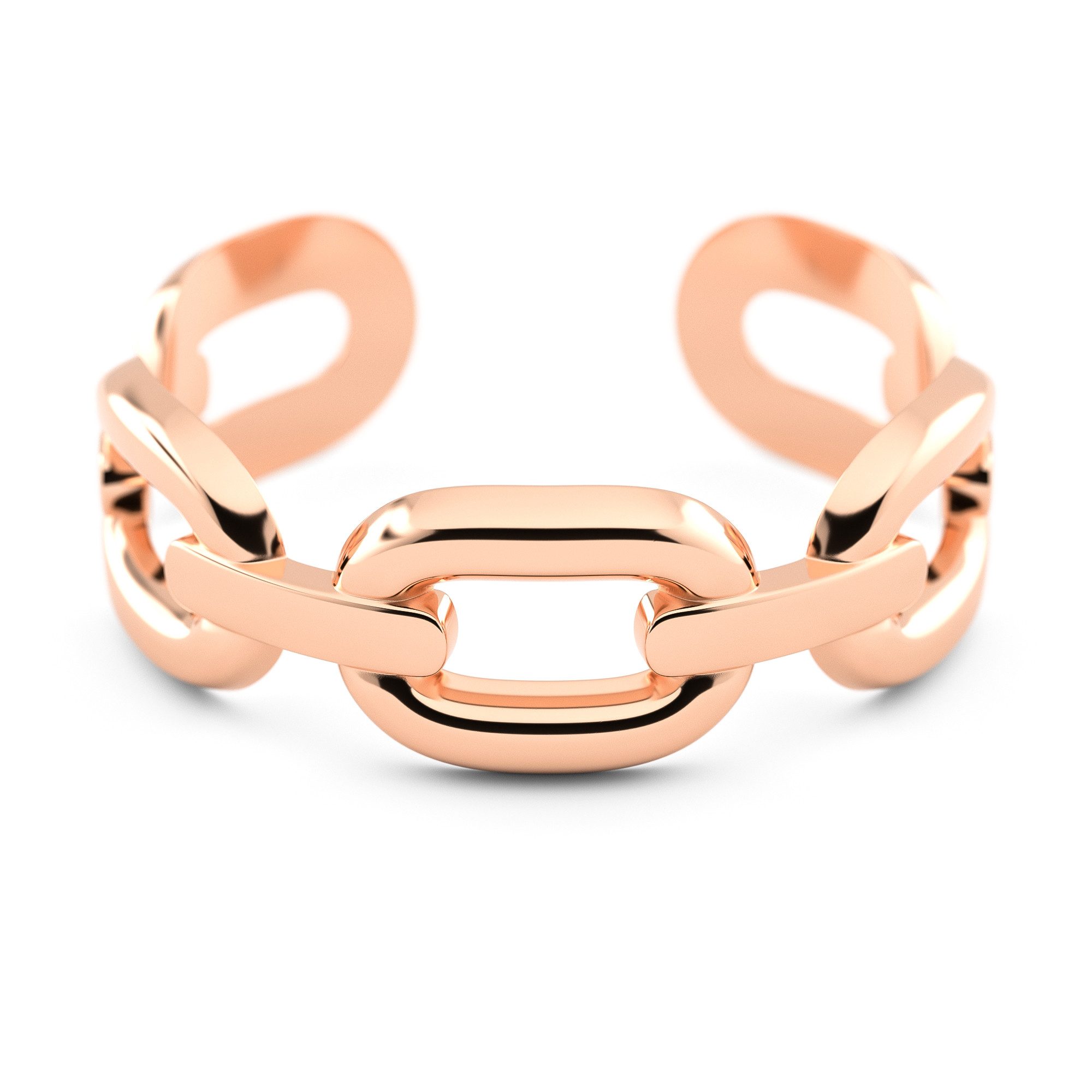 THIORA Fingerring Offener Damen Ring, Kettenglieder, Gliederkette, Edelstahl, offen & größenverstellbar, 6.5 mm Ringbreite, Edelstahl