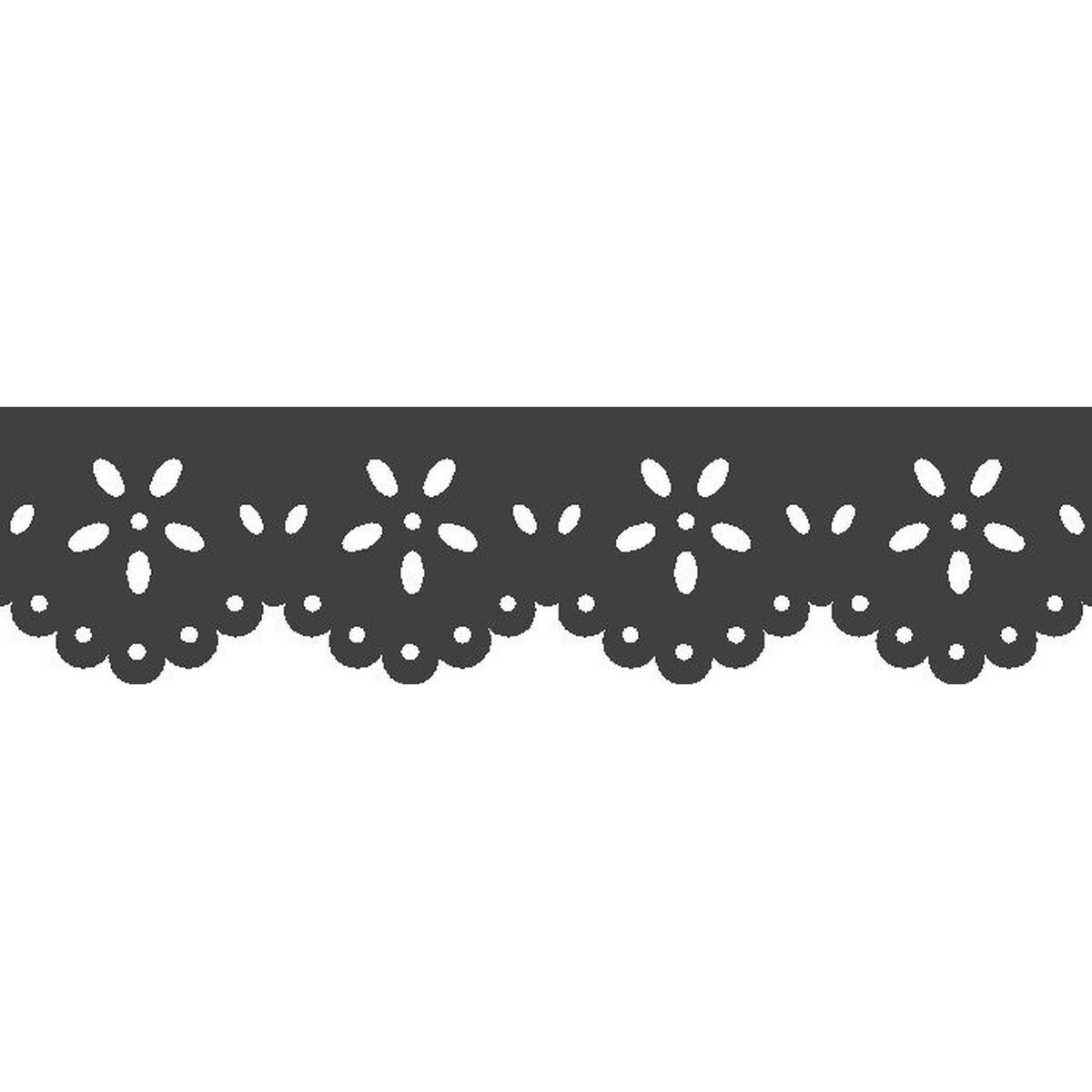 Heyda Motivstanzer Motivstanzer für Karton bis 220g/qm Bordüre Blume 50x20mm