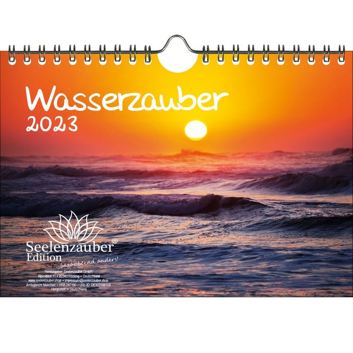 Seelenzauber Wandkalender Wasserzauber DIN A5 Wandkalender für 2023 Wasser und Wasserfälle -