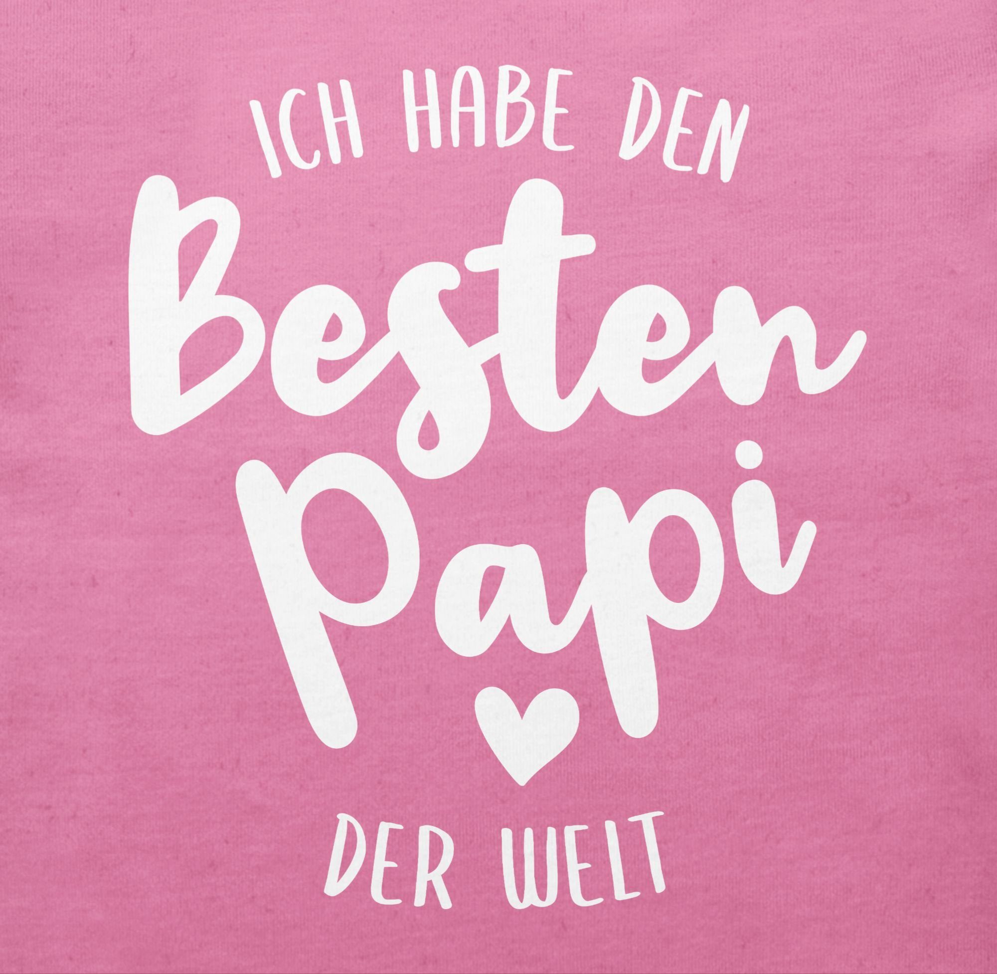 Shirtracer T-Shirt Ich habe den & Baby besten Junge der Pink Papi 3 Strampler Mädchen Welt