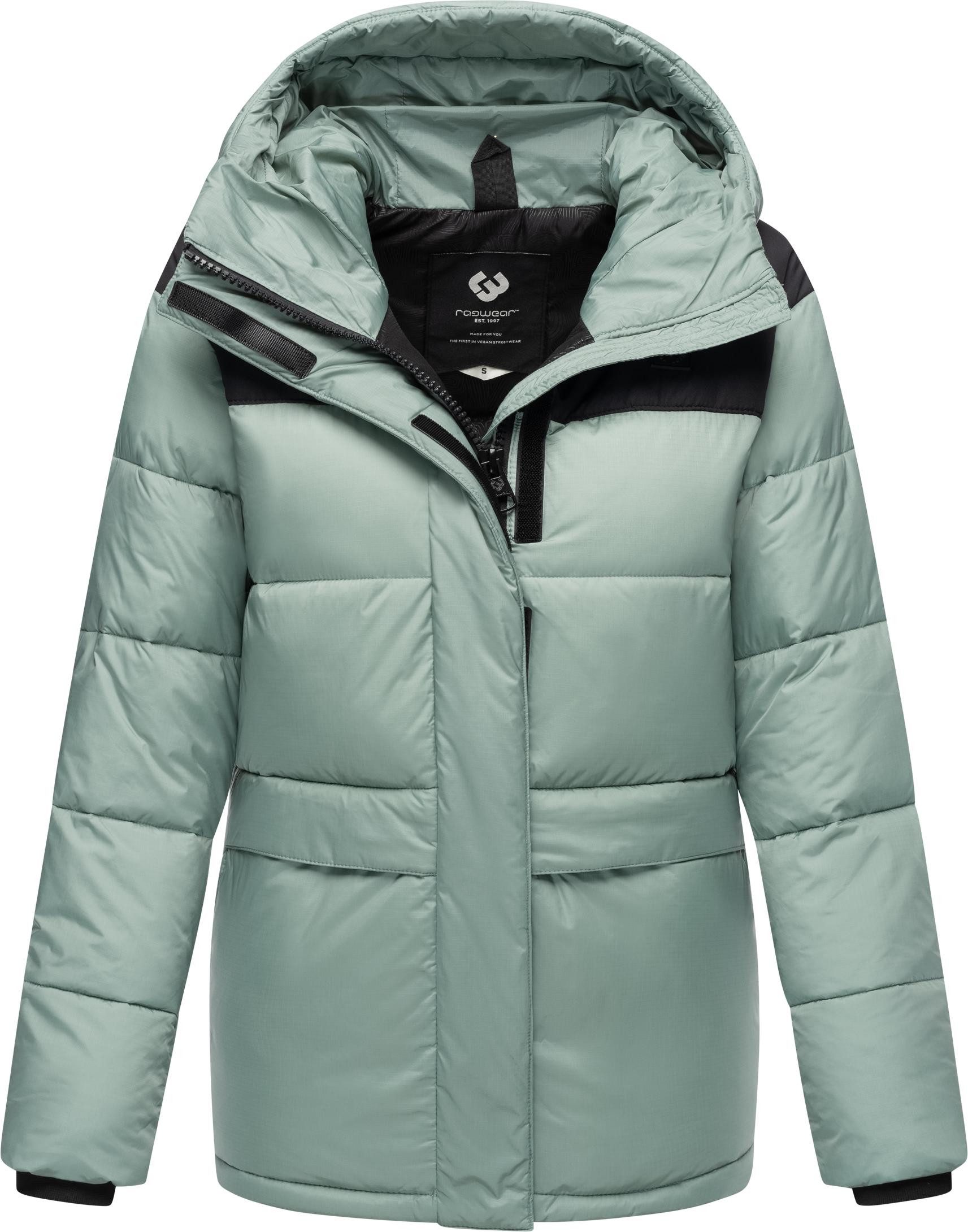 Ragwear Anorak Wikesh stylische Winter Steppjacke mit Colourblocking