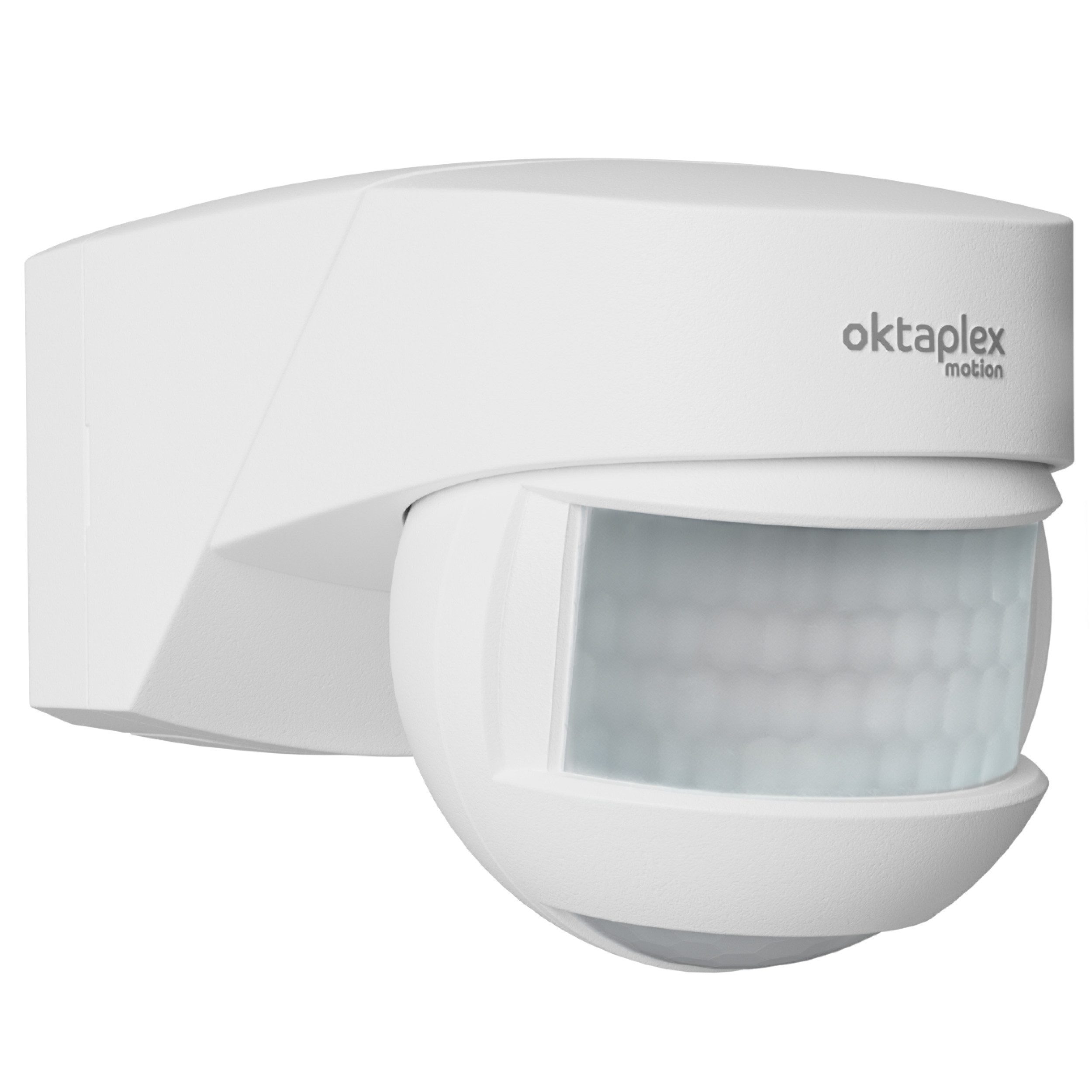 Oktaplex motion Bewegungsmelder Lea Bewegungsmelder Aussen IP54 Infrarot Sensor 180 Grad 12 m, (1-St), Wand Decke Ecke Aufputz 230V LED geeignet weiß