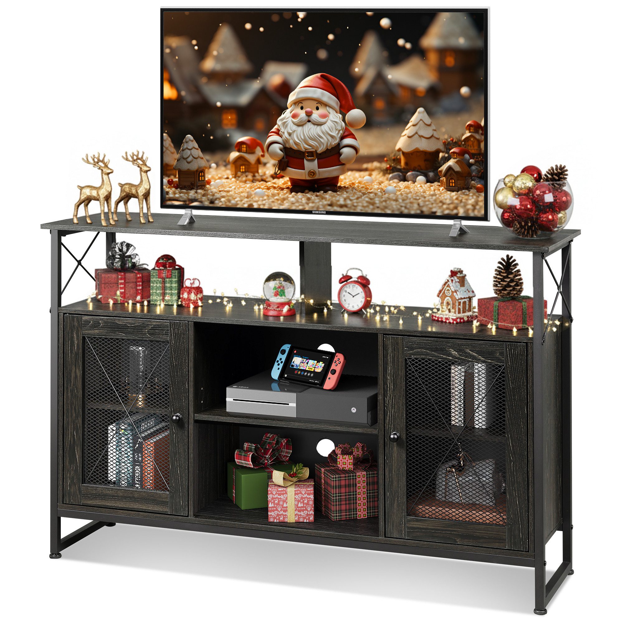 WLIVE Lowboard TV Schrank mit Stauraum, TV Board für Fernseher bis zu 55 Zo günstig online kaufen