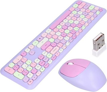 Heayzoki Effiziente Bürogestaltung: 110-Tasten mit numerischem Tastatur- und Maus-Set, Bereich für Produktivität, ästhetisches High-Key-Design, platzsparend