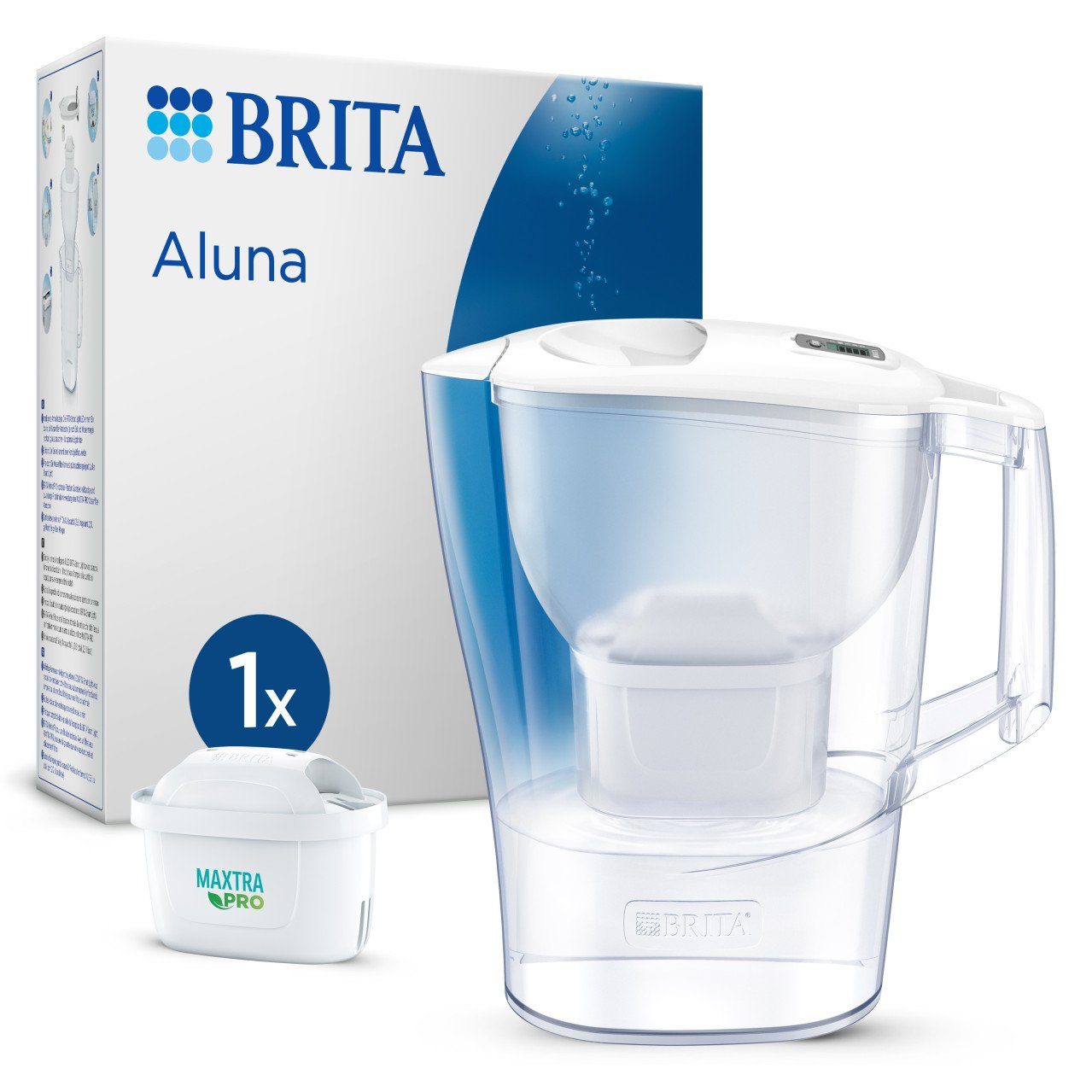 BRITA Wasserfilter Brita Wasserfilter-Kanne Aluna weiß 2,4 l