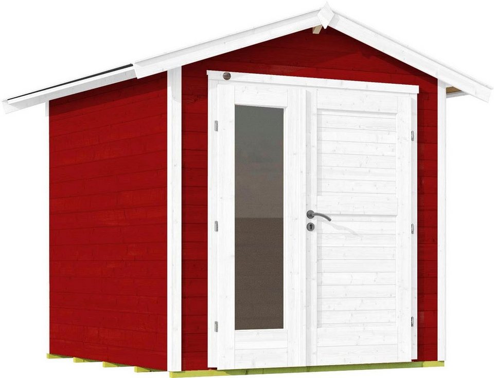 weka Gartenhaus 224 A, BxT: 260x233 cm, Außen in Wetterschutzfarbe  schwedenrot lasiert