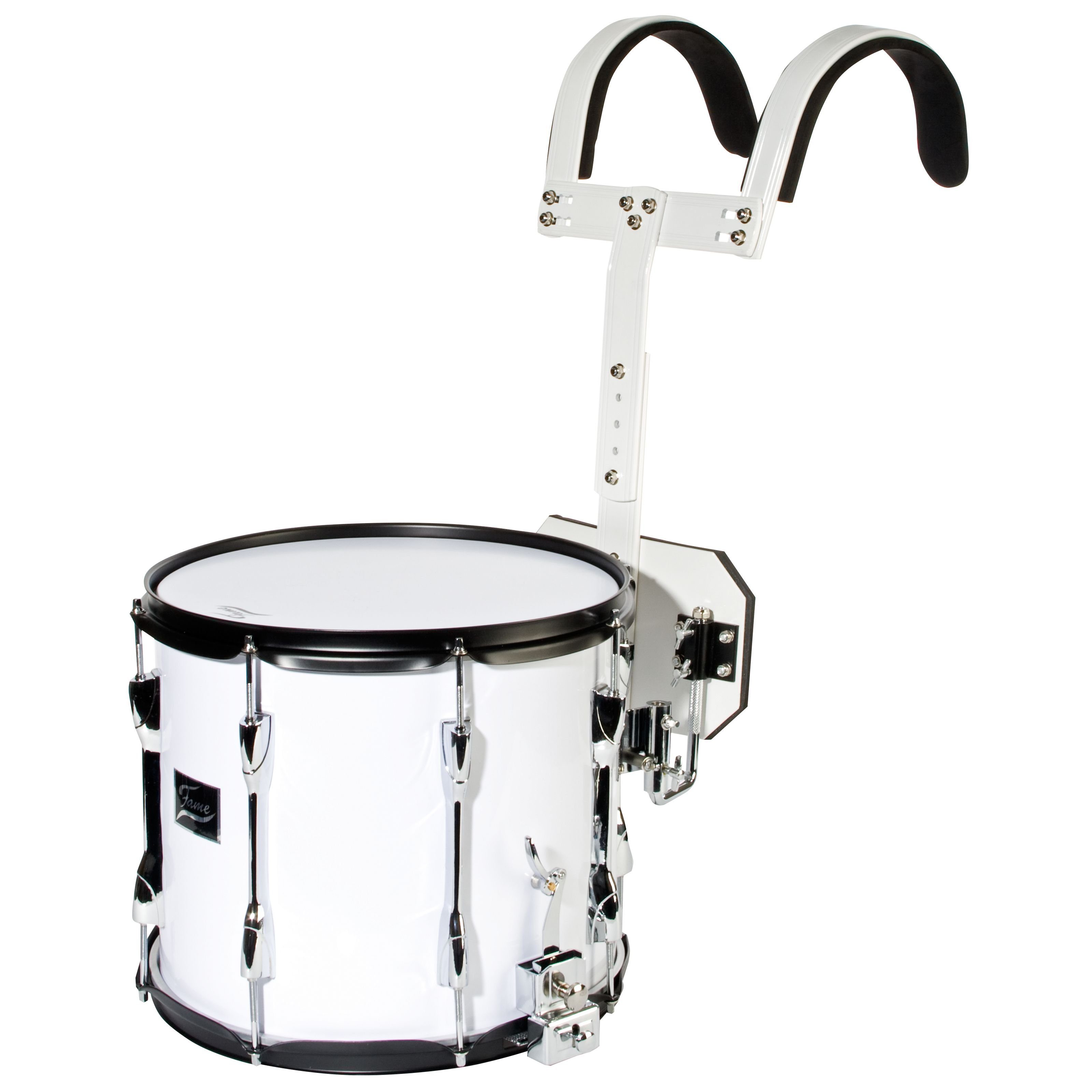 FAME Snare Drum,Marching Snare 14x12"mit Tragegestell Fußball Trommel Marschtrommel 7 kg weiß Musikverein Umzüge Remo Fell, Marching, Snare Drums, Marching Snare, Fußball Trommel, Marschtrommel