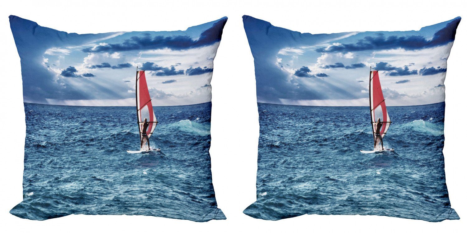 Accent Doppelseitiger Meer die Windsurfer auf Abakuhaus Stück), Digitaldruck, (2 Welle Modern Kissenbezüge Reite