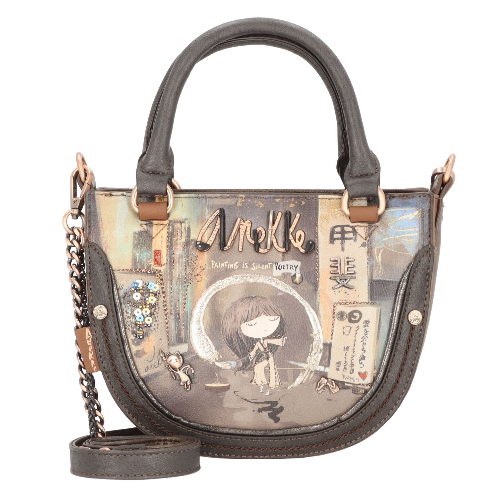 Anekke Henkeltasche Shoen Brown, Polyurethan günstig online kaufen