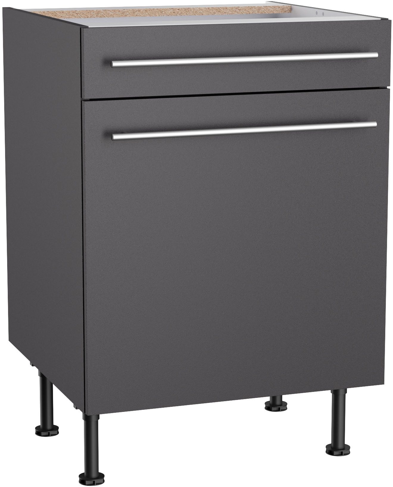 KOCHSTATION Unterschrank "KS-Bern2", Breite 60 cm, 1 Tür, 1 Schubkasten, 1 günstig online kaufen