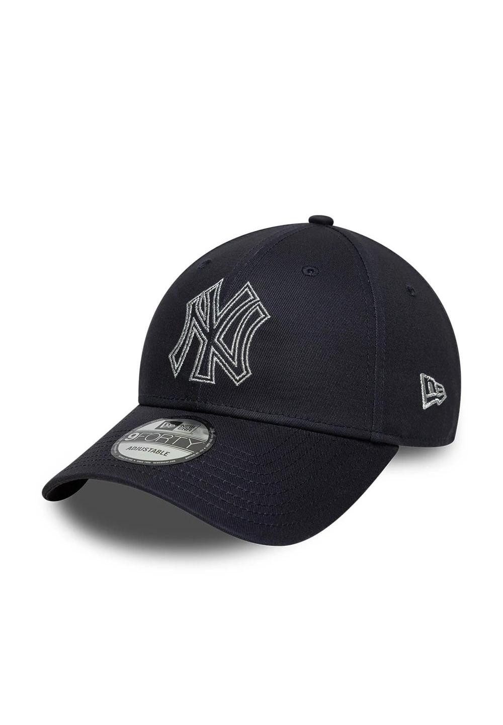 New Era Baseball Cap New York Yankees Metallic Outline 9Forty Adjustable Cap New Era Navy (1-St)