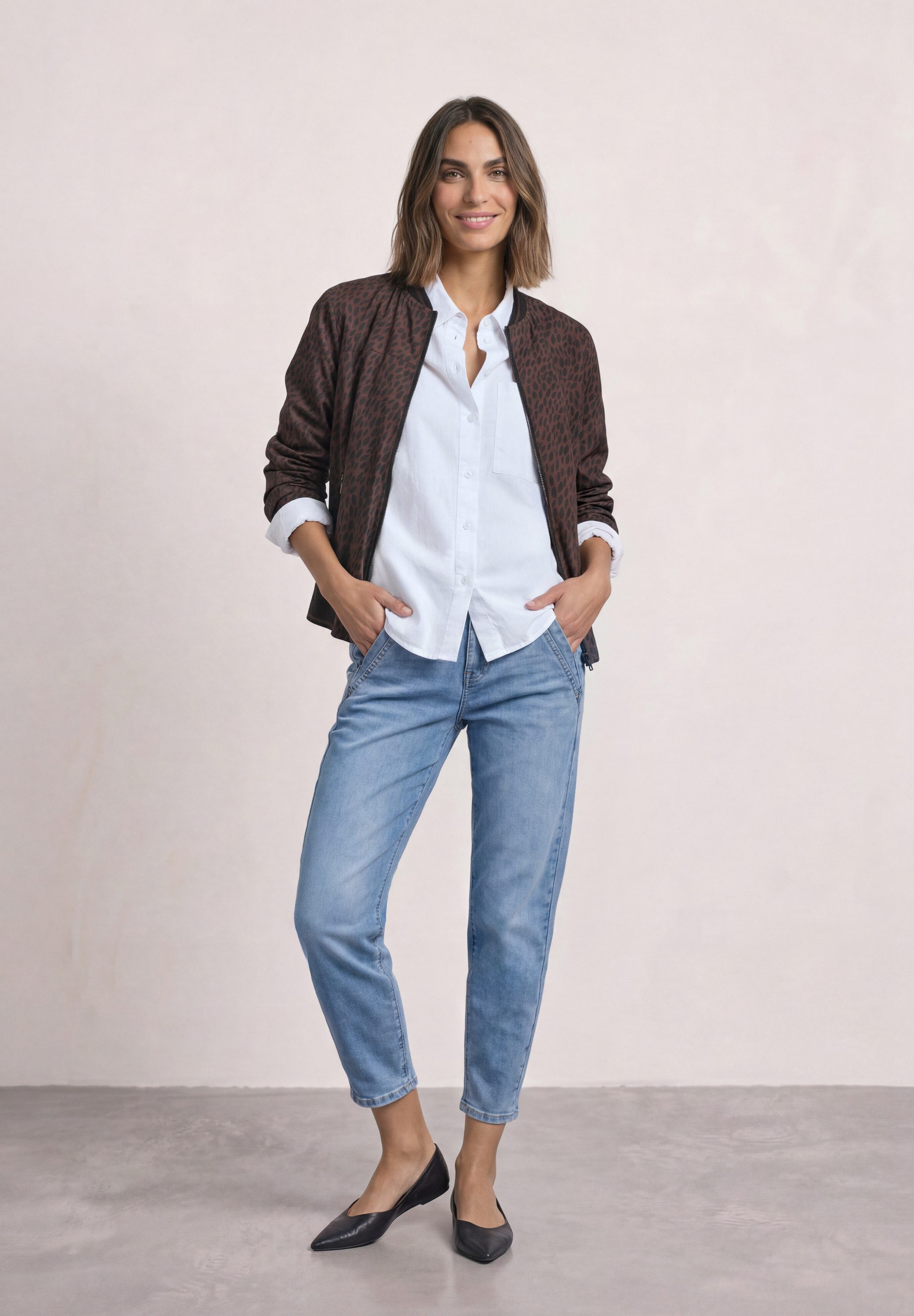 STREET ONE Blouson mit allover Leoprint