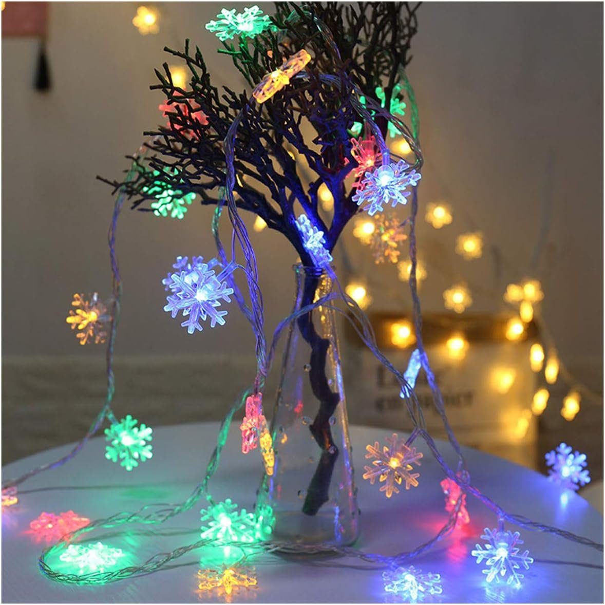 Jormftte LED-Lichterkette Weihnachts-Lichterkette,12m,LED-Lichterkette,für Weihnachten,Party