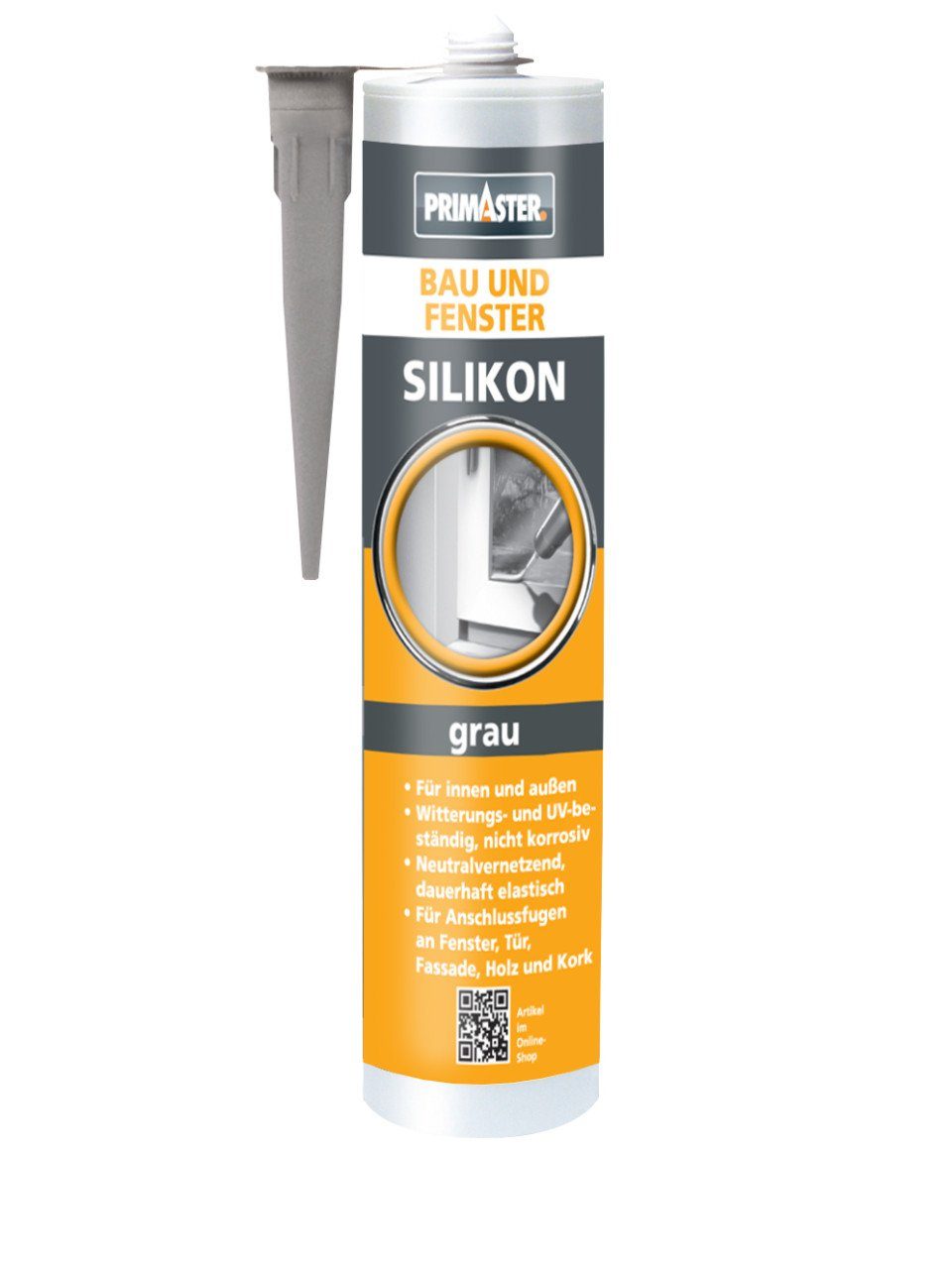 Silikon Primaster Bau und Fenster Silikon grau 310 ml