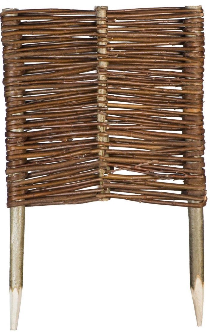 sunnypillow Beetbegrenzung Beeteinfassung aus Weide Weidenzaun Rasenkante Palisade