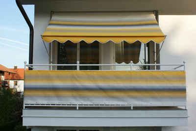 Angerer Freizeitmöbel Balkonsichtschutz Meterware, gelb/grau, H: 5 cm