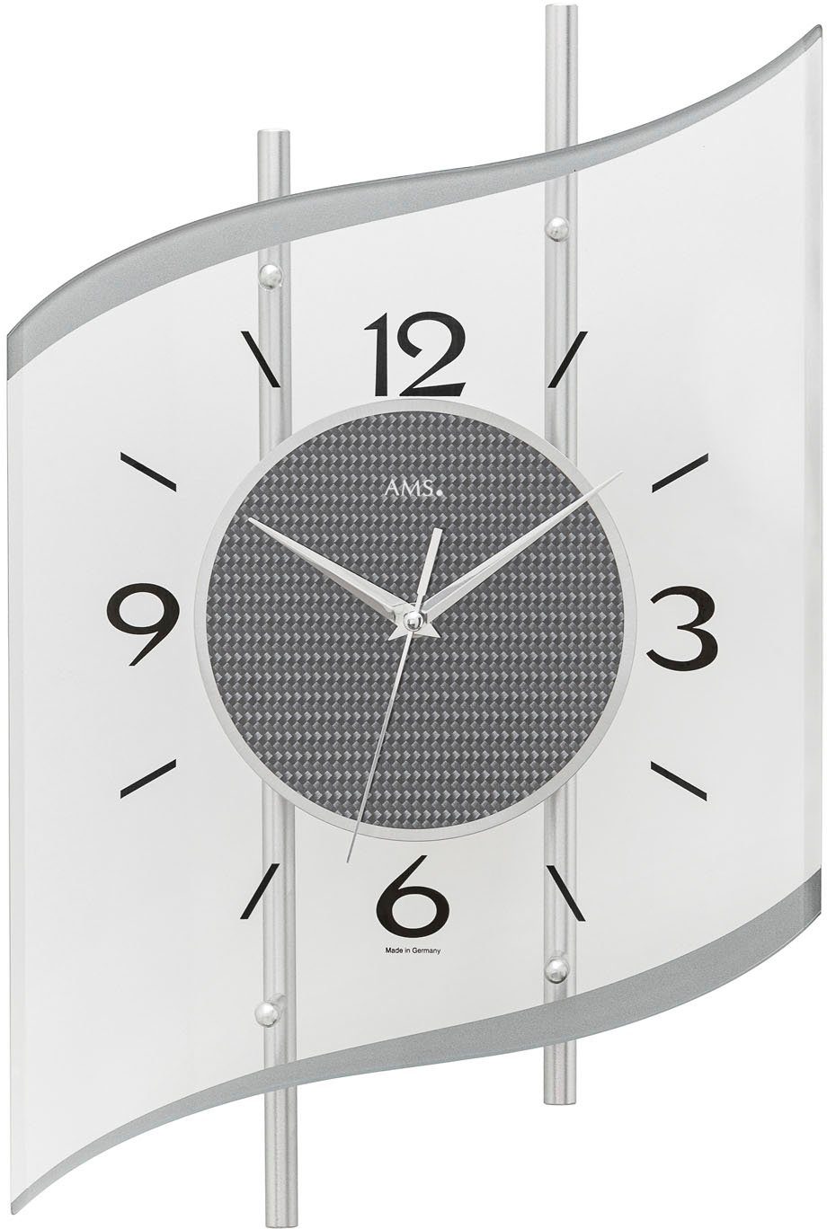 AMS Funkwanduhr (Exklusiv-Modell,Quarzuhr,Made in Germany,Wohnzimmer,Esszim günstig online kaufen