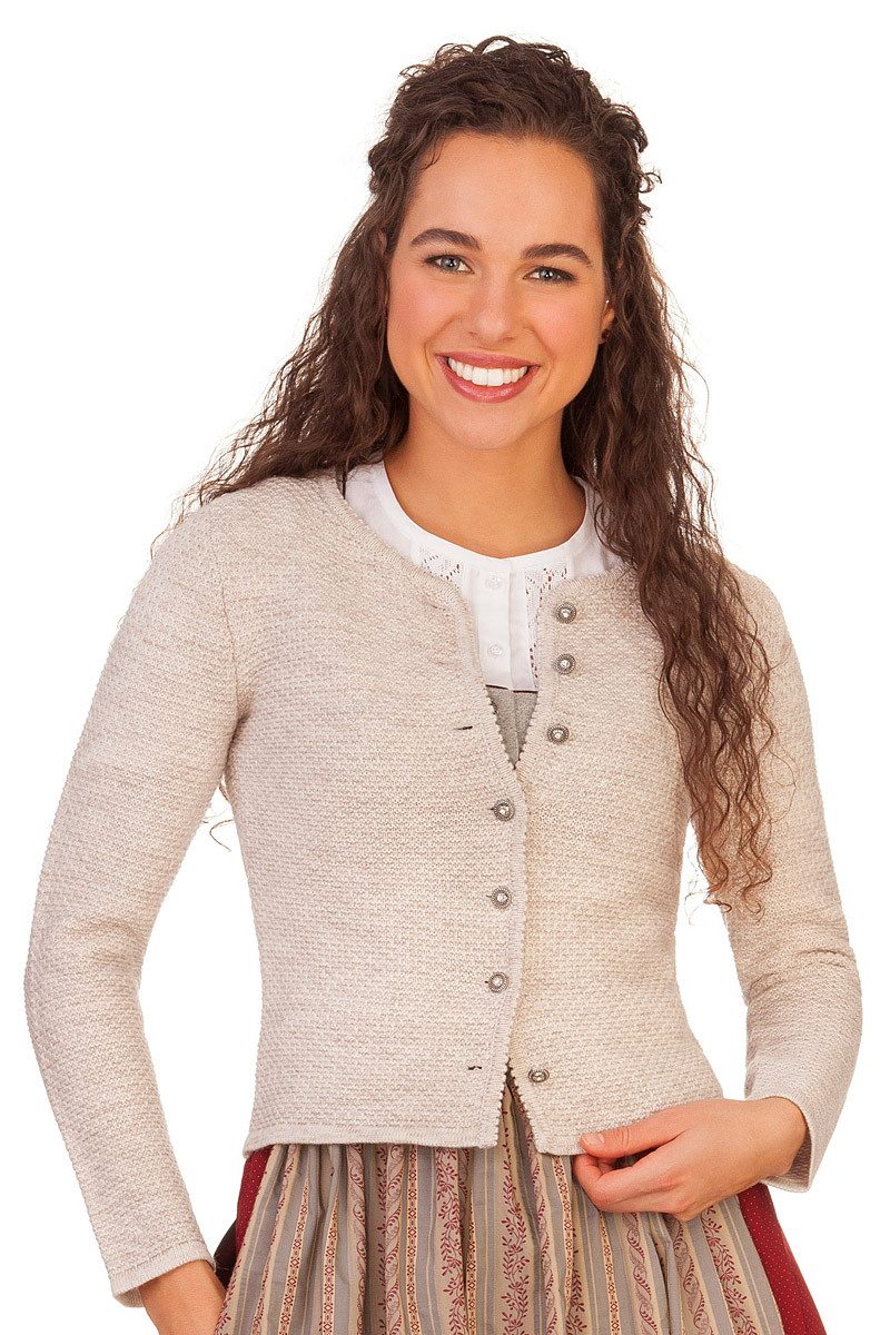 Spieth & Wensky Trachtenjacke Trachten Strickjacke - KATINKA - schwarz, natur