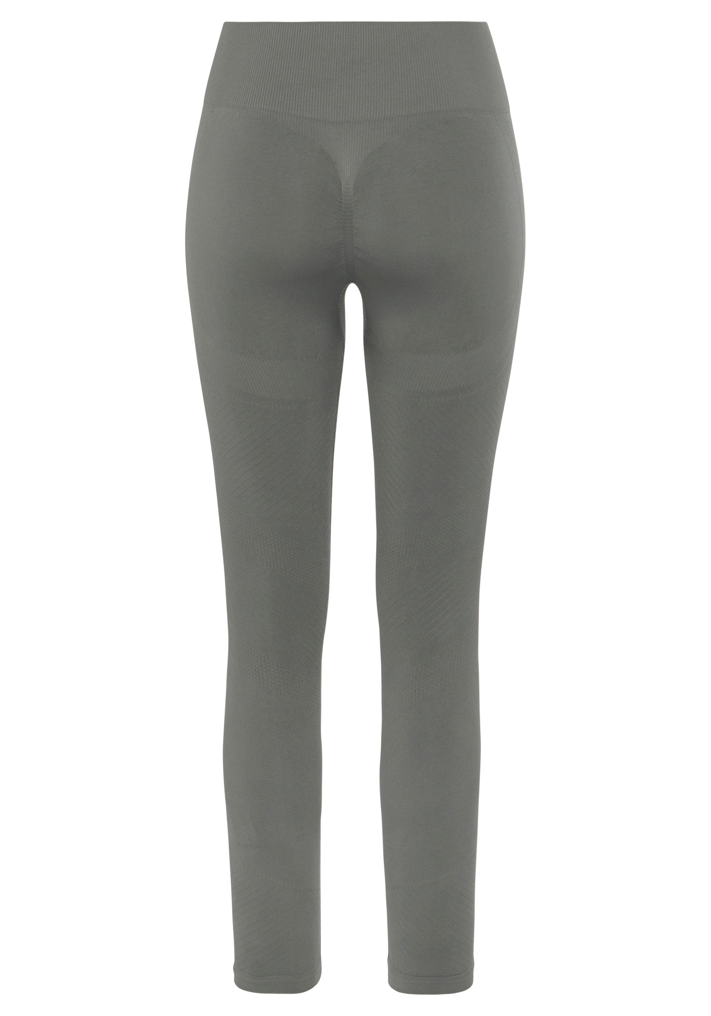 LASCANA Seamless Leggings Po Push Up mit Rippstruktur und Shapingeffekt, Sporthose, Sportleggings