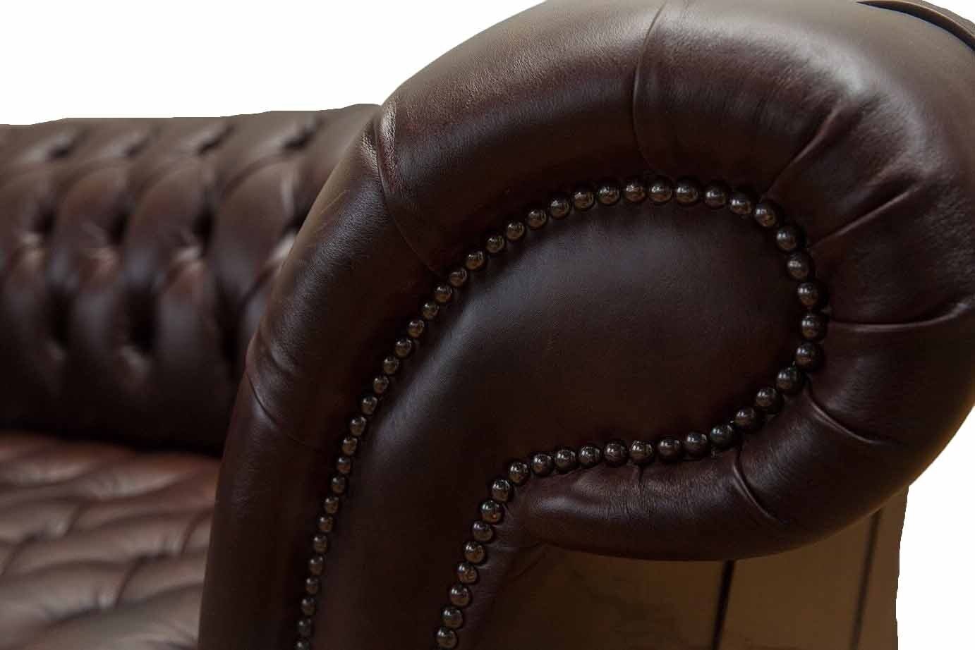 2 Couch Textil Sitzer Leder Polster Neu, Made Sofas Sofa Chesterfield JVmoebel Europe Sofa Lounge In