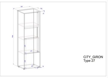 INOSIGN Wohnwand City/Giron, (Set, 4-St)