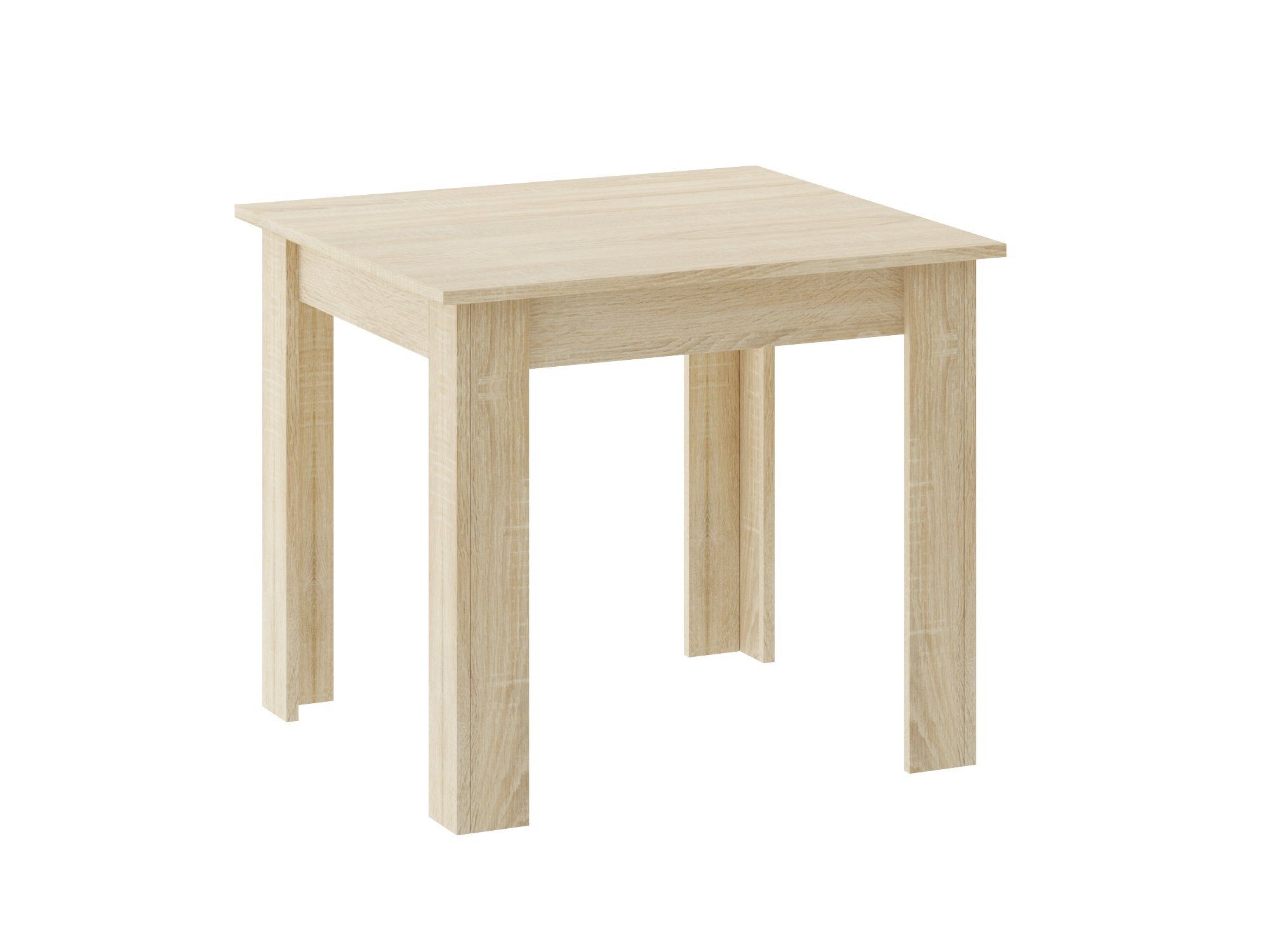 Home Collective Esstisch Esszimmertisch Küchentisch, Platte aus Sonoma-Eiche, Holztisch, 80 x 80 x 75 cm, 18 mm Dicke, Küche Wohnzimmer Sonoma-Eiche