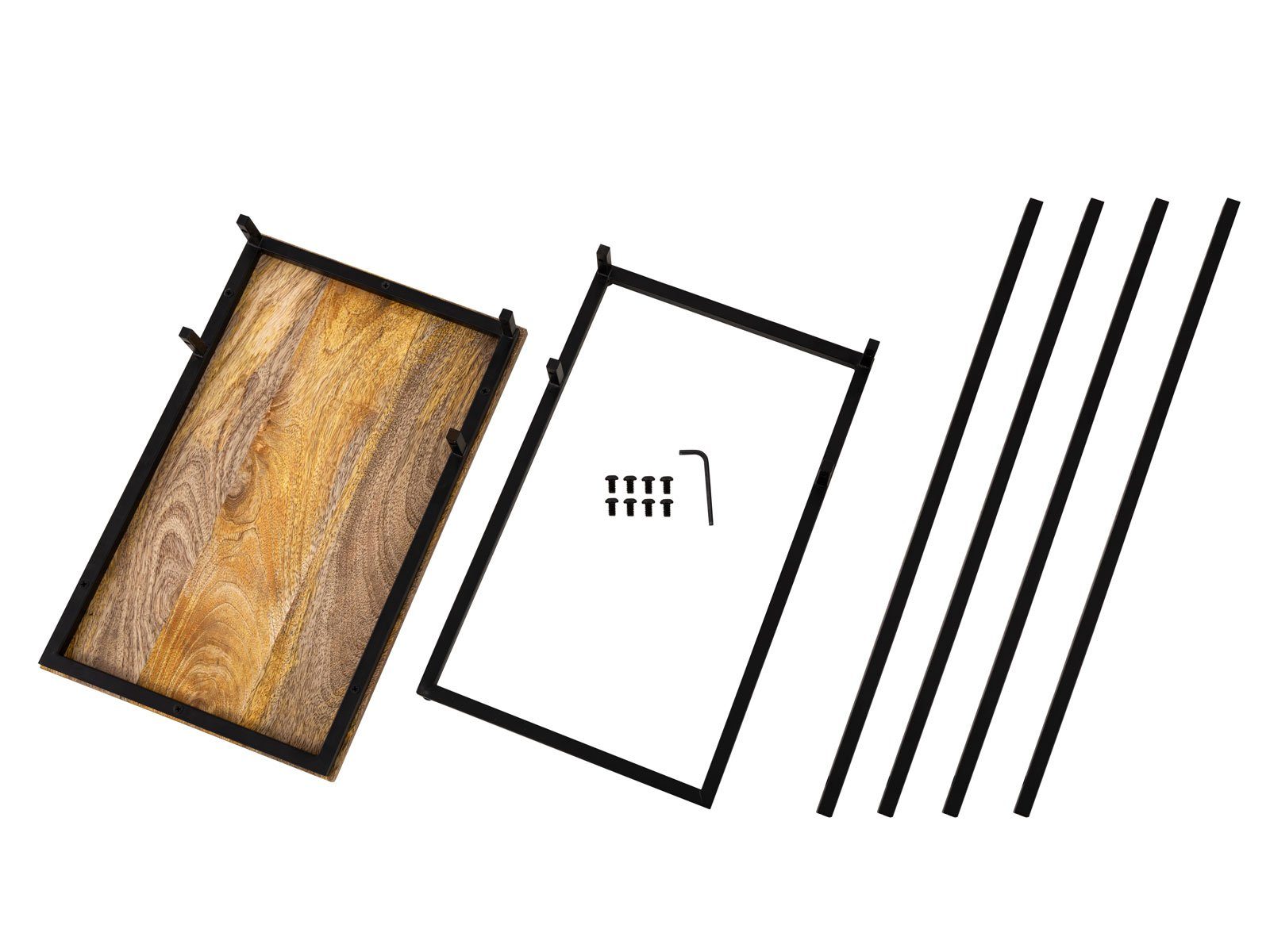 Casamia nachhaltig Beistelltisch Sofatisch Beistelltisch Holz C-Tisch Laptoptisch 25x60x40cm